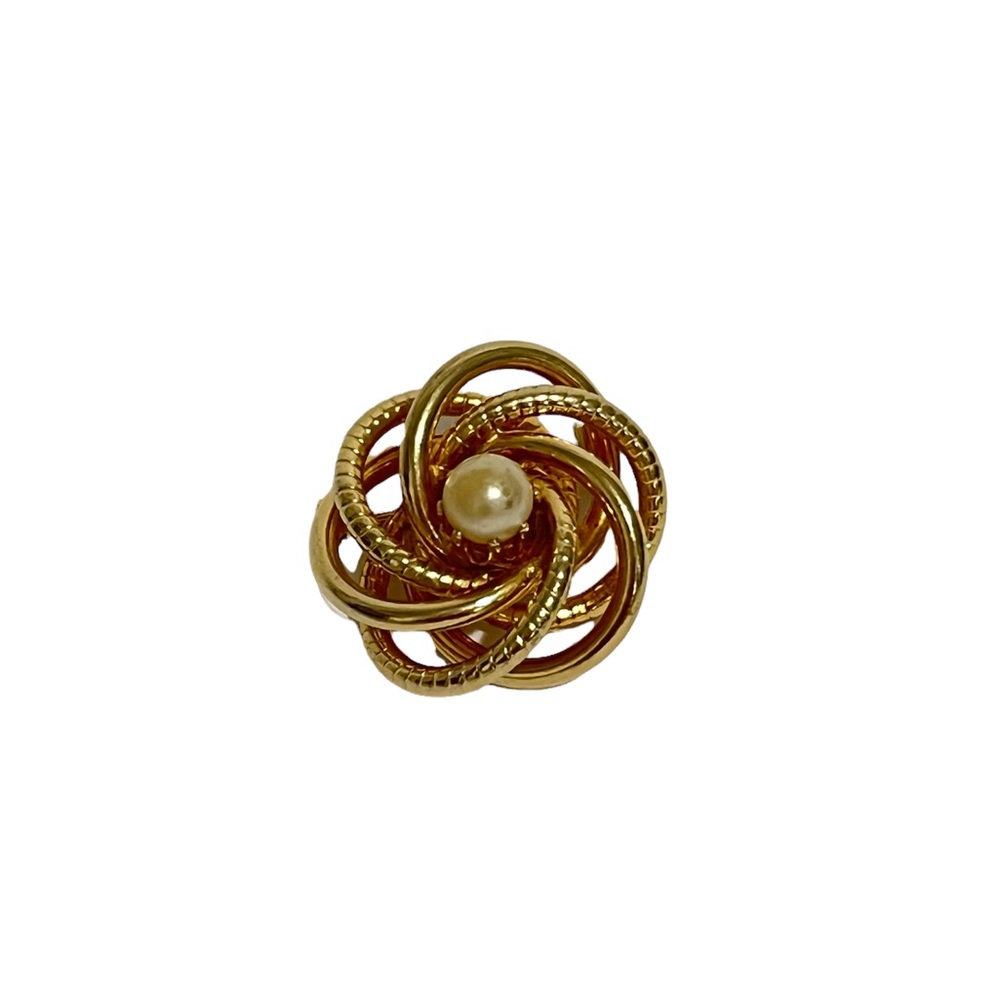 Vintage small gold colored brooch - Picture 1 of 6